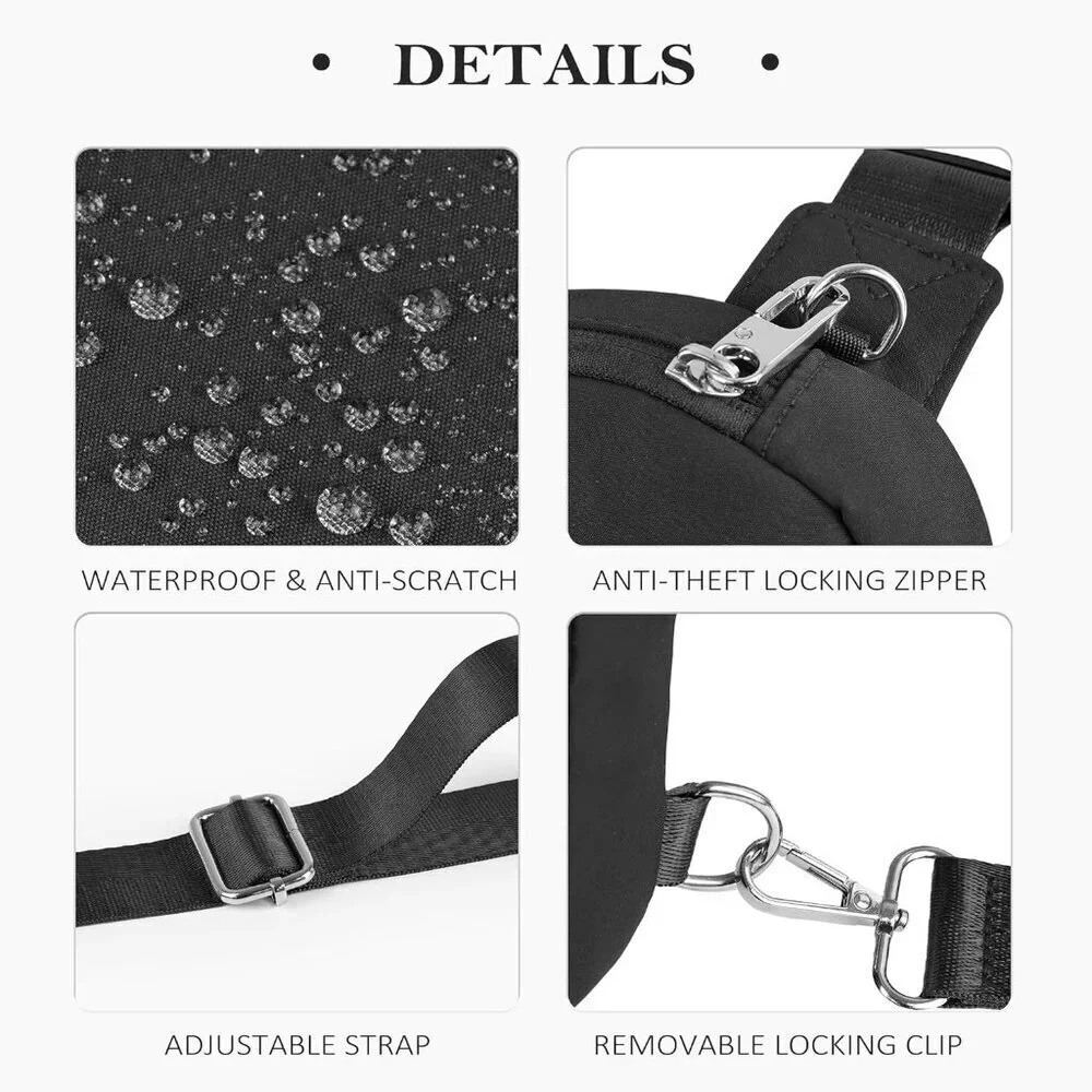Anti Theft Crossbody Bag for Women Men Waterproof RFID Security Travel